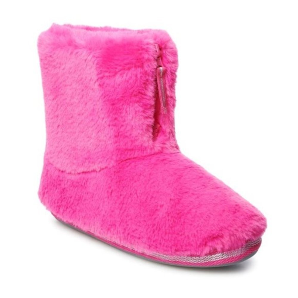 Juniors' SO Faux Fur Zip Bootie Slippers​